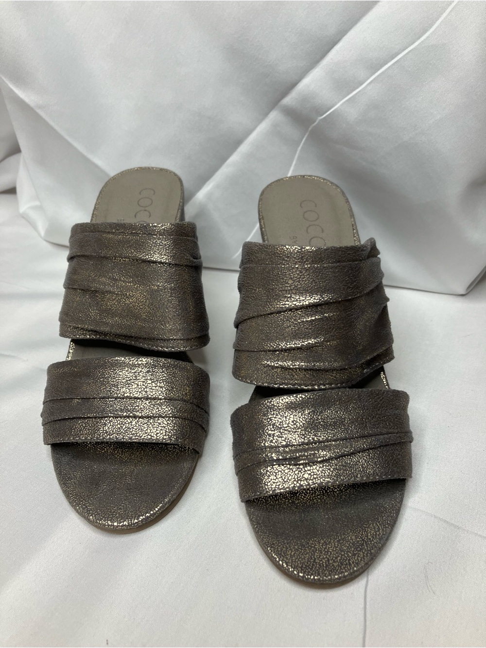 COCONUTS BY MATISSE PEWTER MULES